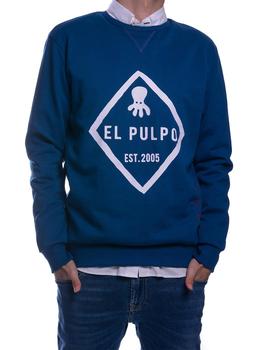 Felpa ElPulpo Logo Rombo azul azafata hombre