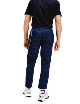 Pantalones Tommy Jeans Scanton Checked marino hombre