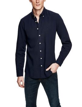 Camisa Hackett Garment Dyed Oxford azul hombre