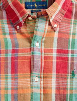 Camisa Ralph Lauren Madras Custom Fit multicolor hombre