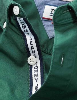 Camisa Tommy Denim Tjm Tape Detail verde hombre