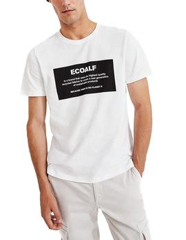 Camiseta Ecoalf Natal Patch blanco hombre
