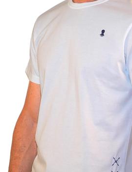 Camiseta elPulpo Logo Bordado blanco hombre