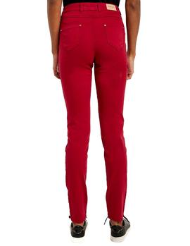 Pantalon Skinny Naf Naf rojo mujer