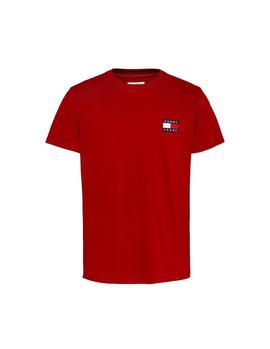 Camiseta Tommy Jeans Badge rojo hombre