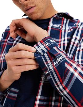 Camisa Tommy Jeans Branded Flannel multicolor hombre