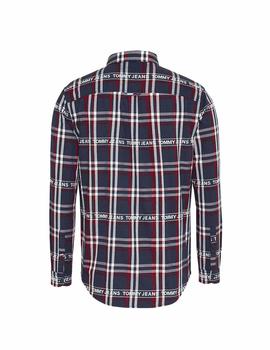 Camisa Tommy Jeans Branded Flannel multicolor hombre
