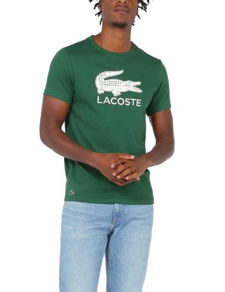 cortesía Pantalones desbloquear Camiseta Lacoste Sport TH2090 verde hombre