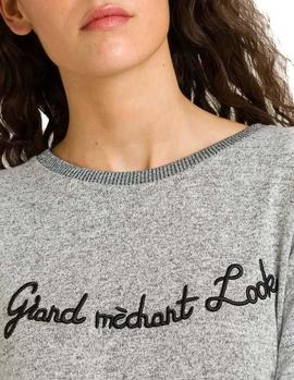 Camiseta Naf Naf Grand Méchant Look gris mujer