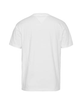 Camiseta Tommy Jeans Plaid Centre Flag blanco hombre