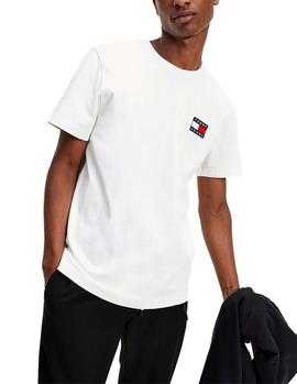 Camiseta Tommy Jeans Badge blanco hombre