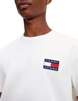 Camiseta Tommy Jeans Badge blanco hombre
