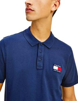 Polo Tommy Jeans Badge Lightweight marino hombre