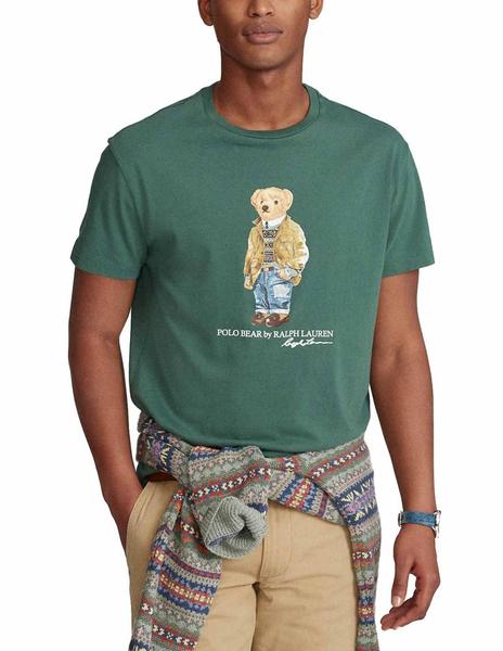 Camiseta Ralph Lauren Polo Bear verde hombre