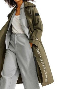 Trench Ecoalf Mos Oversize caqui mujer