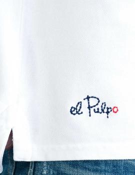 Polo El Pulpo Logo Remos blanco hombre