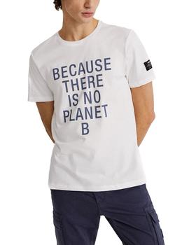 Camiseta Ecoalf Natal Classic Because blanco hombre