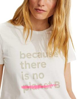 Camiseta Ecoalf Underlined Because blanco mujer