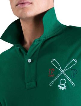 Polo El Pulpo Logo Remos verde hombre