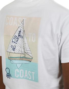 Camiseta elPulpo Coast to Coast blanco hombre