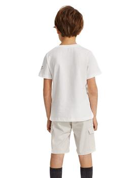 Camiseta Ecoalf Baume Act Now blanco niño