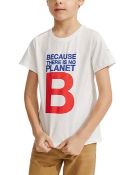Camiseta Ecoalf Great B blanco niño