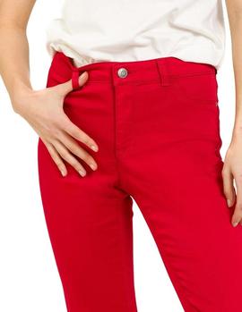 Pantalón Naf Naf Skinny rojo mujer
