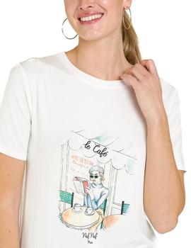 Camiseta Naf Naf Le Café crudo mujer