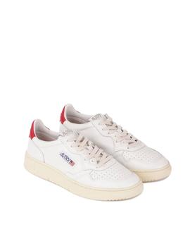 Deportivas Autry Low Leather White/Red hombre