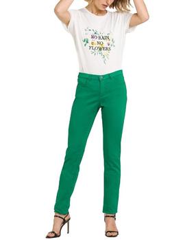 Pantalón Naf Naf Skinny verde mujer