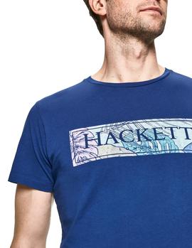 Camiseta Hackett Swim Box azul oscuro hombre