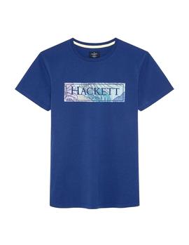 Camiseta Hackett Swim Box azul oscuro hombre