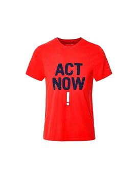 Camiseta Ecoalf Baume Act Now rojo hombre