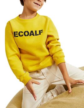 Felpa Ecoalf Logo amarillo niño