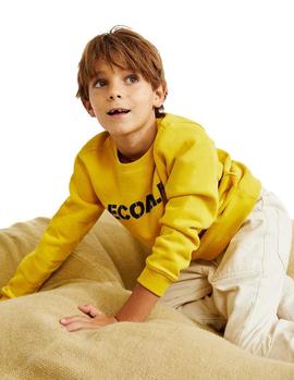 Felpa Ecoalf Logo amarillo niño