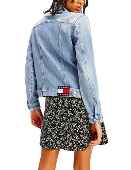 Chaqueta Tommy Jeans Oversize Trucker azul mujer