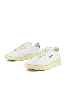 Deportivas Autry 01 Low Leather blanco verde mujer