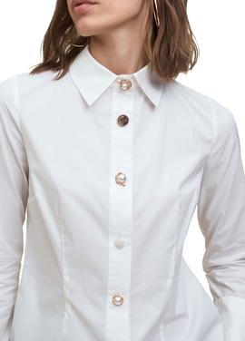 Camisa algodón botones joya