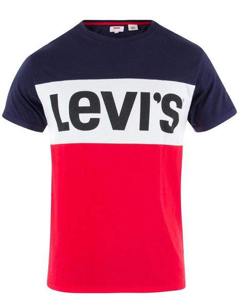 Oscurecer Transparente Contrato Camiseta Levi's Color Block Tee azul/rojo hombre