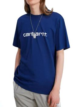 Camiseta Carhartt SS Script azul hombre