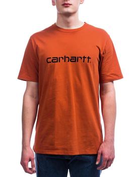 Camiseta Carhartt SS Script naranja hombre