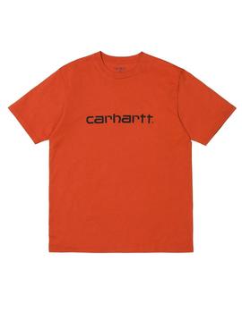 Camiseta Carhartt SS Script naranja hombre