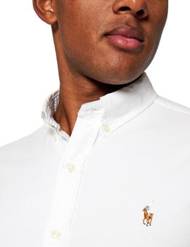 Camisa Ralph Lauren Slim Fit Oxford blanco hombre
