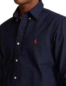 Camisa Ralph Lauren Custom Fit Oxford marino hombre