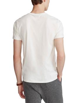 Camiseta Ralph Lauren Custom Slim Logo blanco hombre