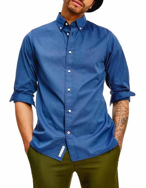 Camisa Tommy Hilfiger Natural Soft azul hombre