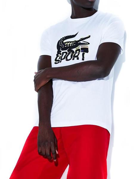 Camiseta Tenis Lacoste Sport TH9474 blanco hombre