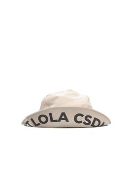 Sombrero Lola Casademunt Logomanía crudo mujer
