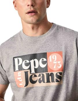 Camiseta Pepe Jeans Wells gris hombre