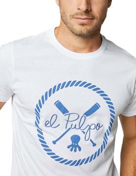 Camiseta elPulpo Remos New Wave blanco hombre